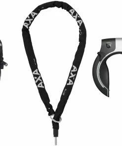 AXA Victory Rahmenschloss + RLC 140 Einsteckkette + Satteltasche Set