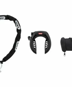 Abus Pro Shield Plus 5950 Rahmenschloss Mit Einsteckkette Und Satteltasche